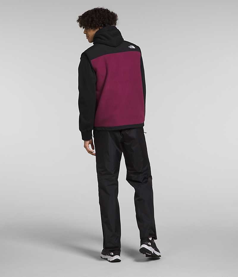 Gilet The North Face Denali Homme Fushia Noir | FRANCE OGWXL