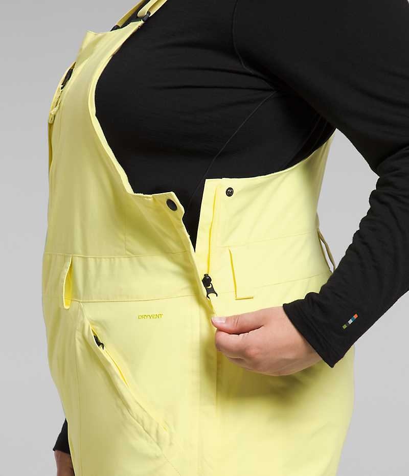 Pantalon Bib The North Face Plus Freedom Insulated Femme Jaune | PARIS NYTHA