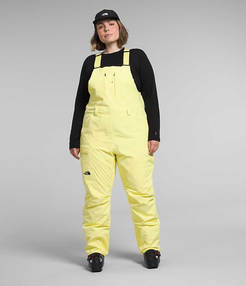 Pantalon Bib The North Face Plus Freedom Insulated Femme Jaune | PARIS NYTHA