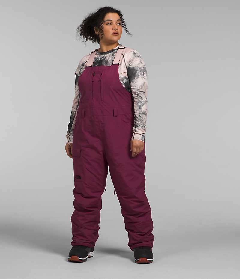 Pantalon Bib The North Face Plus Freedom Insulated Femme Bordeaux | FR VEZIA