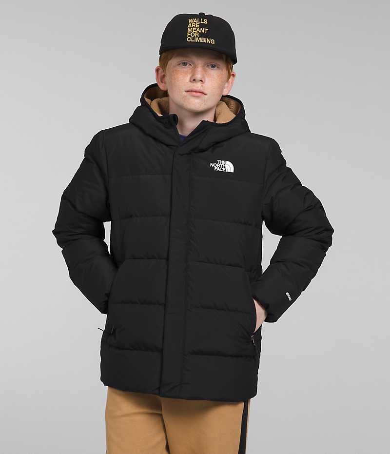 Parka The North Face North Down Fleece-Doublée Garcon Noir | FR PHEZA