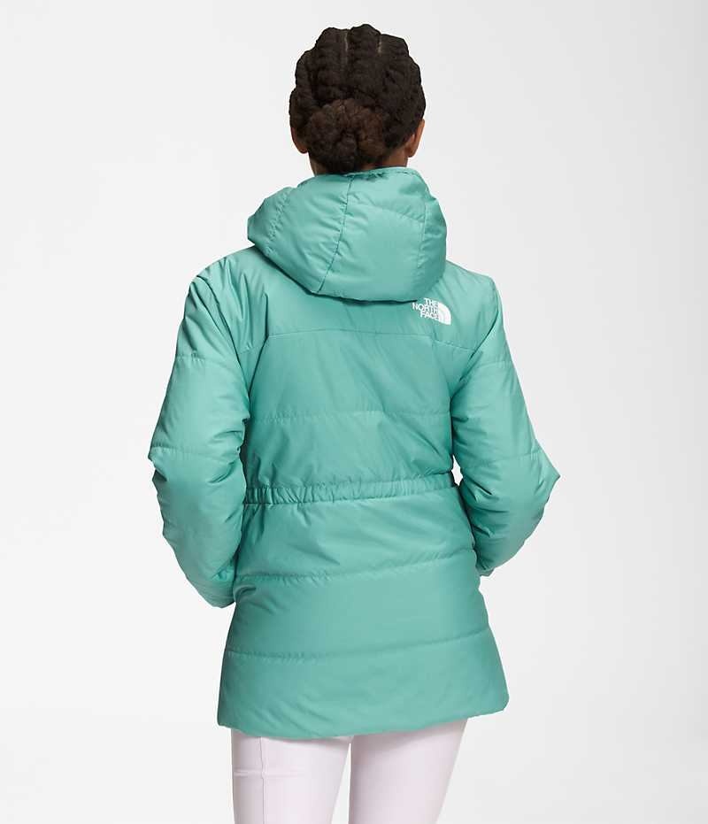 Parka The North Face Reversible Mossbud Fille Turquoise | PARIS EOKSL