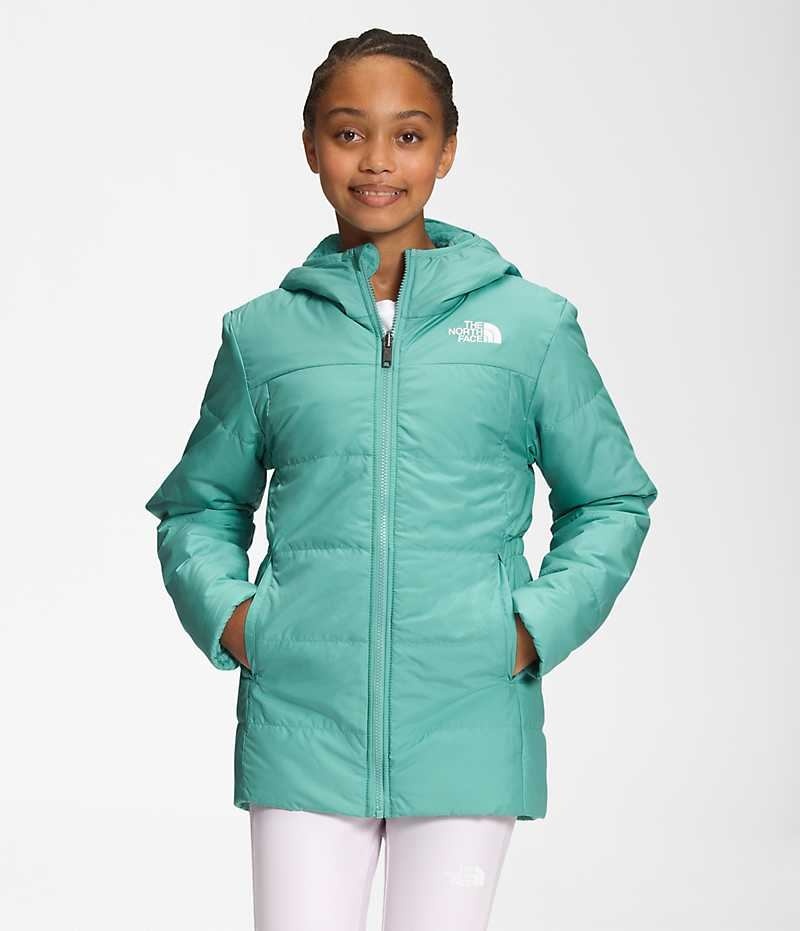 Parka The North Face Reversible Mossbud Fille Turquoise | PARIS EOKSL