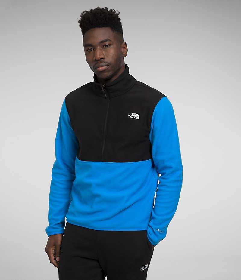 Pulls De Golf The North Face Alpine Polartec® 100 ½-Zip Homme Bleu Noir | FRANCE IFCLQ