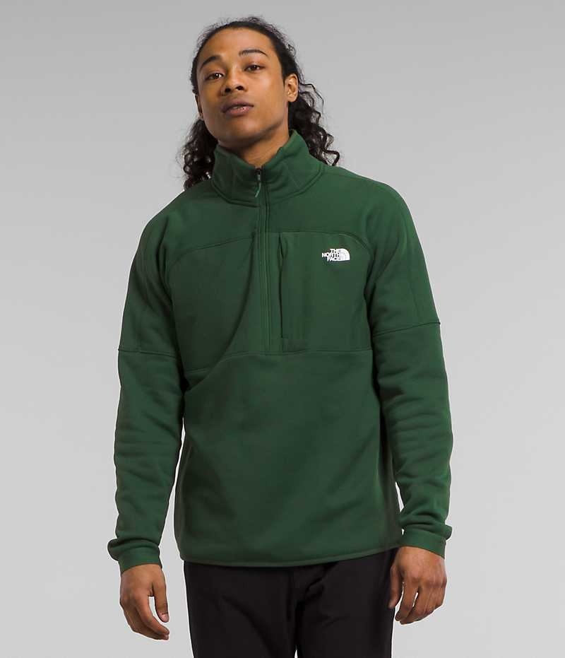 Pulls De Golf The North Face Canyonlands High Altitude ½-Zip Homme Vert | FR QIVNO