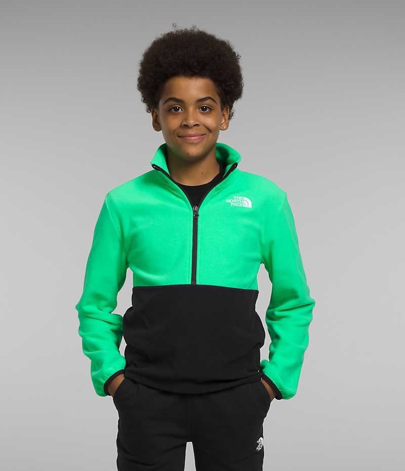 Pulls De Golf The North Face Glacier ¼-Zip Garcon Vert | FR XGCDL