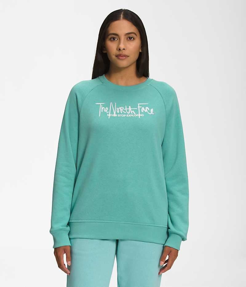 Pulls De Golf The North Face Graphique Injection Crew Femme Turquoise | FR OVTUI