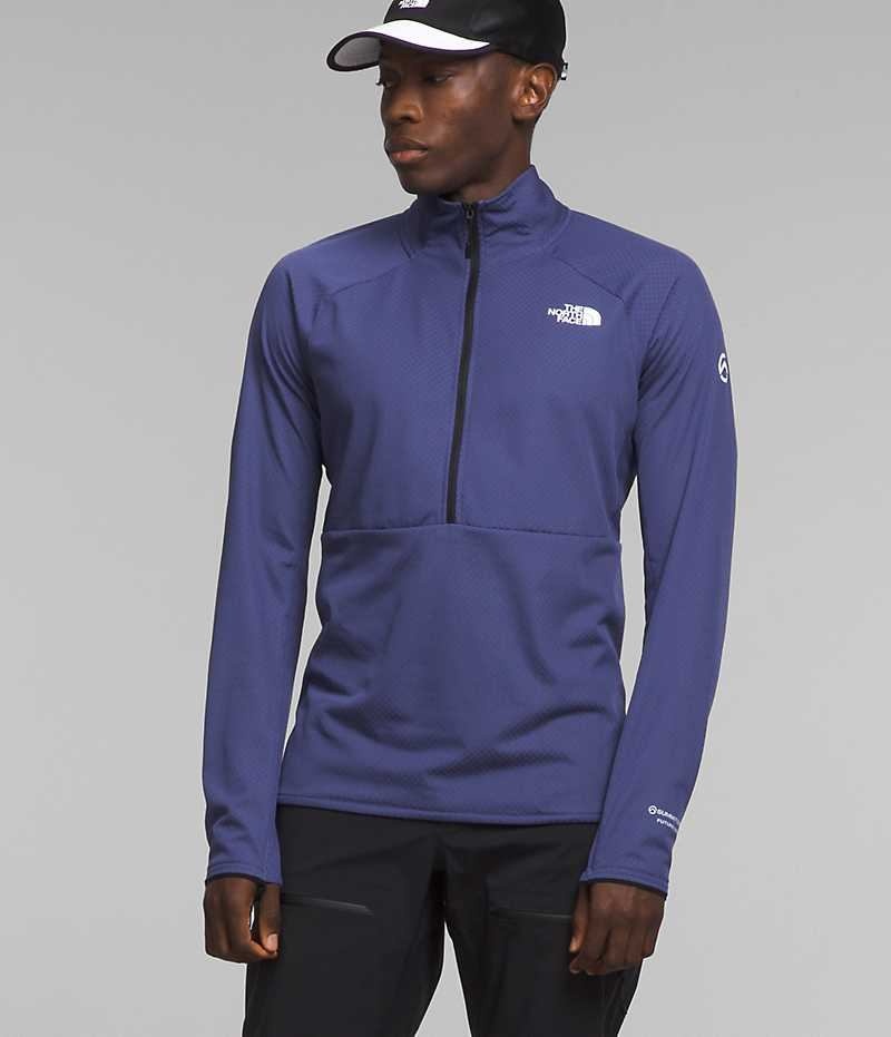 Pulls De Golf The North Face Summit Series FUTUREFLEECE™ LT ½-Zip Homme Bleu | PARIS QYEAS