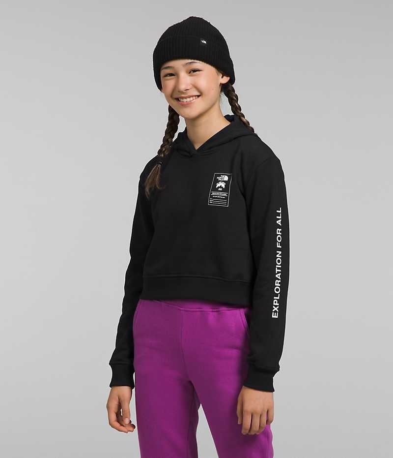 Sweat a Capuche The North Face Camp Fleece Pullover Fille Noir | PARIS NTOWM