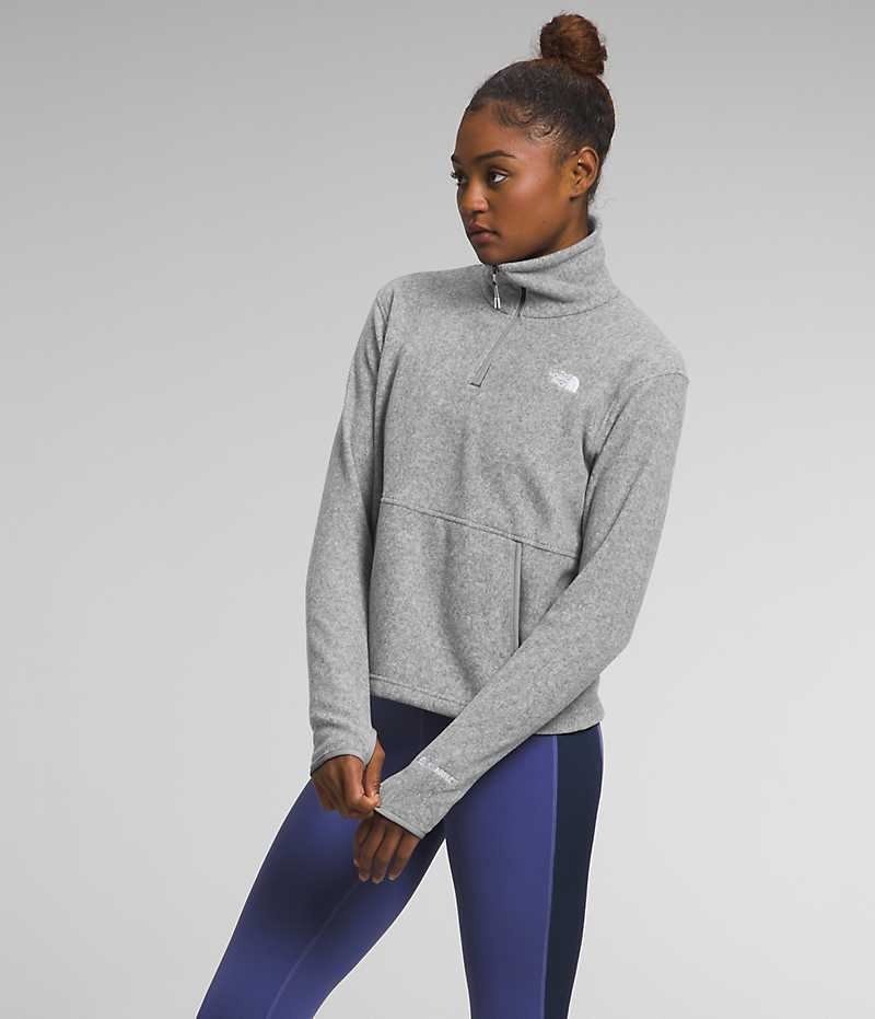 Sweatshirt The North Face Alpine Polartec® 100 ¼-Zip Cowl Femme Grise | PARIS BINXK