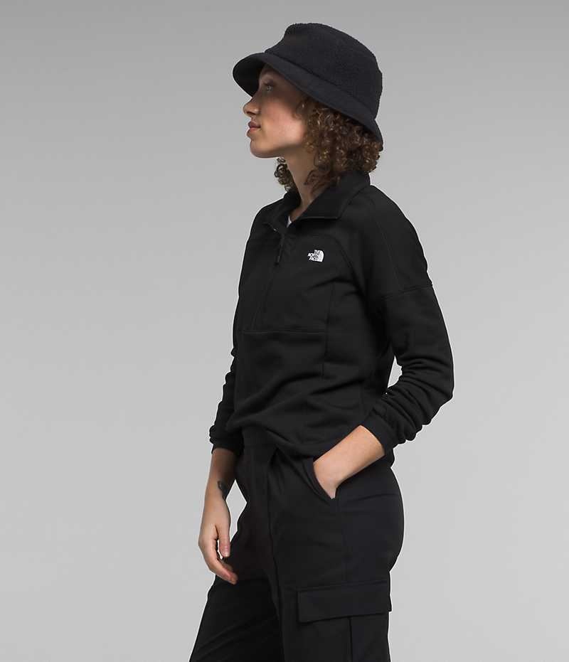 Sweatshirt The North Face Canyonlands High Altitude ½-Zip Femme Noir | PARIS CDOGW