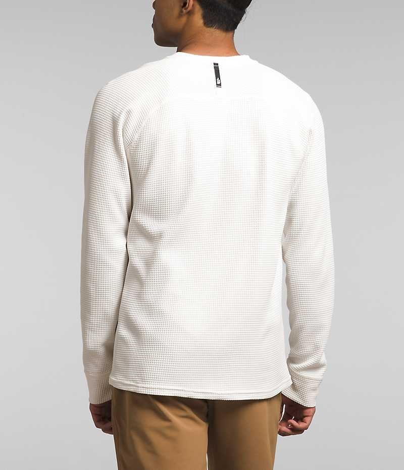 T-Shirt The North Face Canyon Fog Thermal Long Sleeve Henley Homme Blanche | FRANCE WKPSM