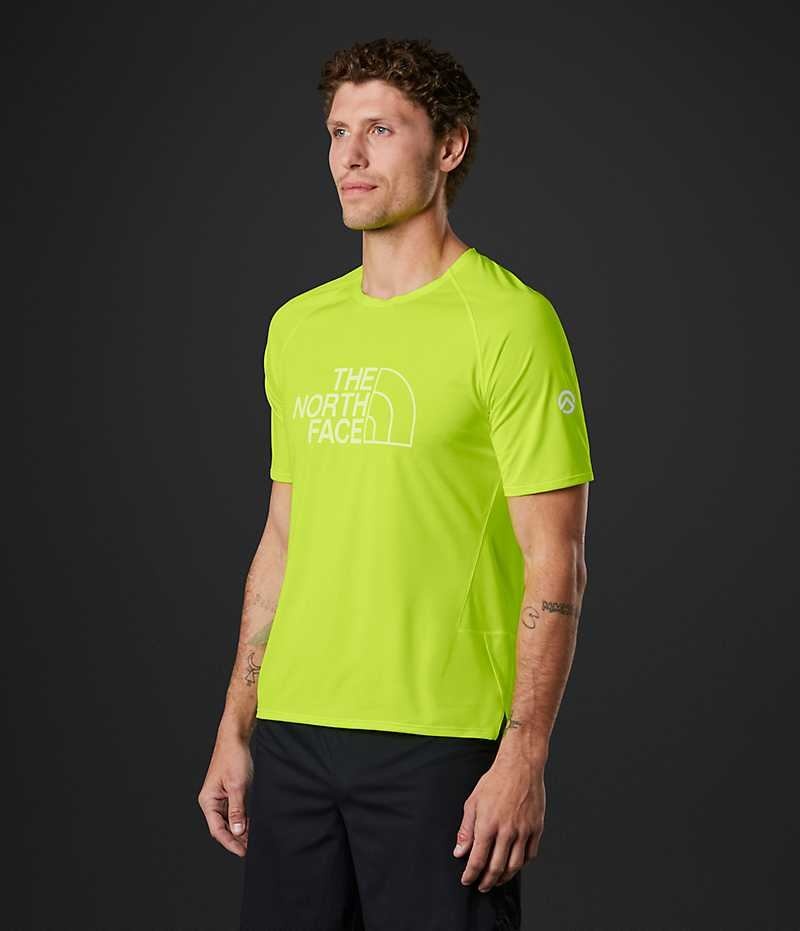 T-Shirt The North Face Summit Series High Trail Run Corta Sleeve Homme Vert | FR PANDF