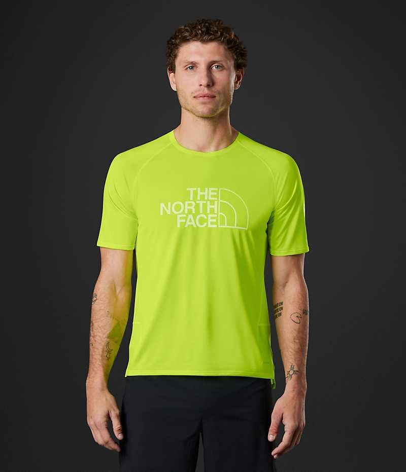 T-Shirt The North Face Summit Series High Trail Run Corta Sleeve Homme Vert | FR PANDF