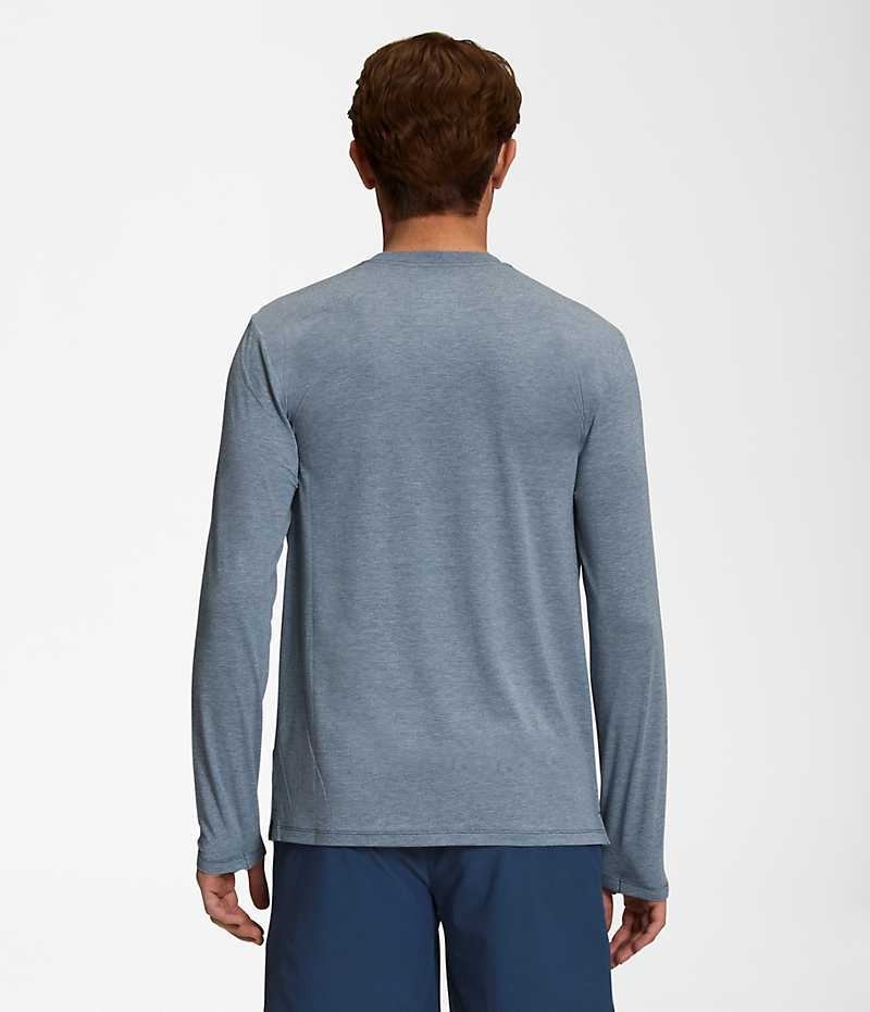 T-Shirt The North Face Wander Long Sleeve Homme Bleu | PARIS LMVBF