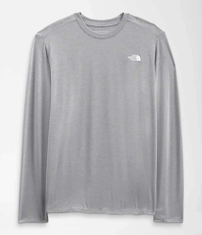 T-Shirt The North Face Wander Long Sleeve Homme Grise | FR TUBFC