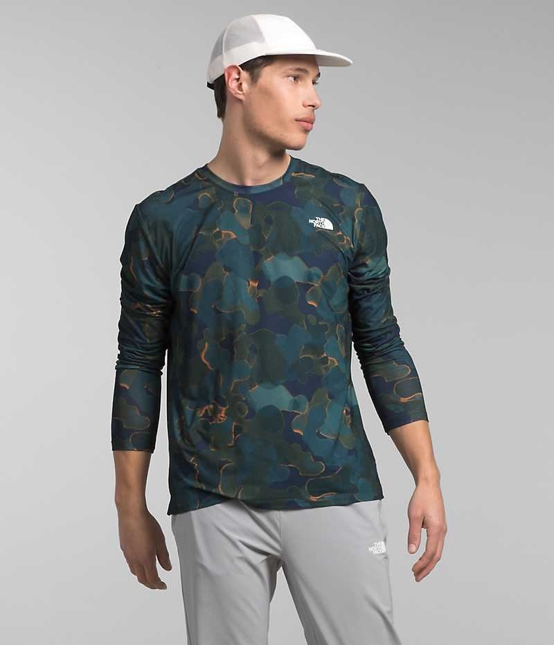 T-Shirt The North Face Wander Long Sleeve Homme Multicolore | FRANCE JWSQY