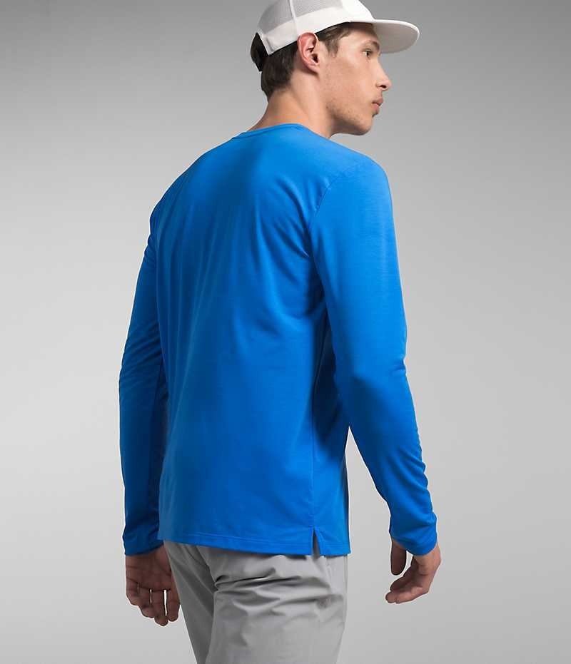 T-Shirt The North Face Wander Long Sleeve Homme Bleu | PARIS GLXME