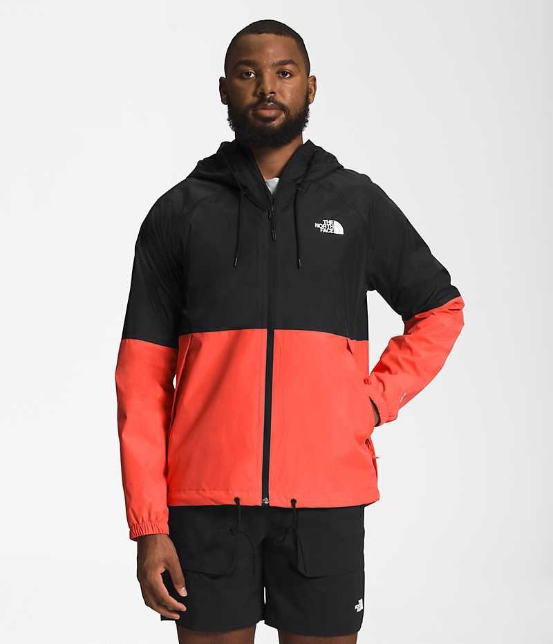 Veste Imperméable The North Face Antora Hoodie Homme Noir Orange | FRANCE AMPUE