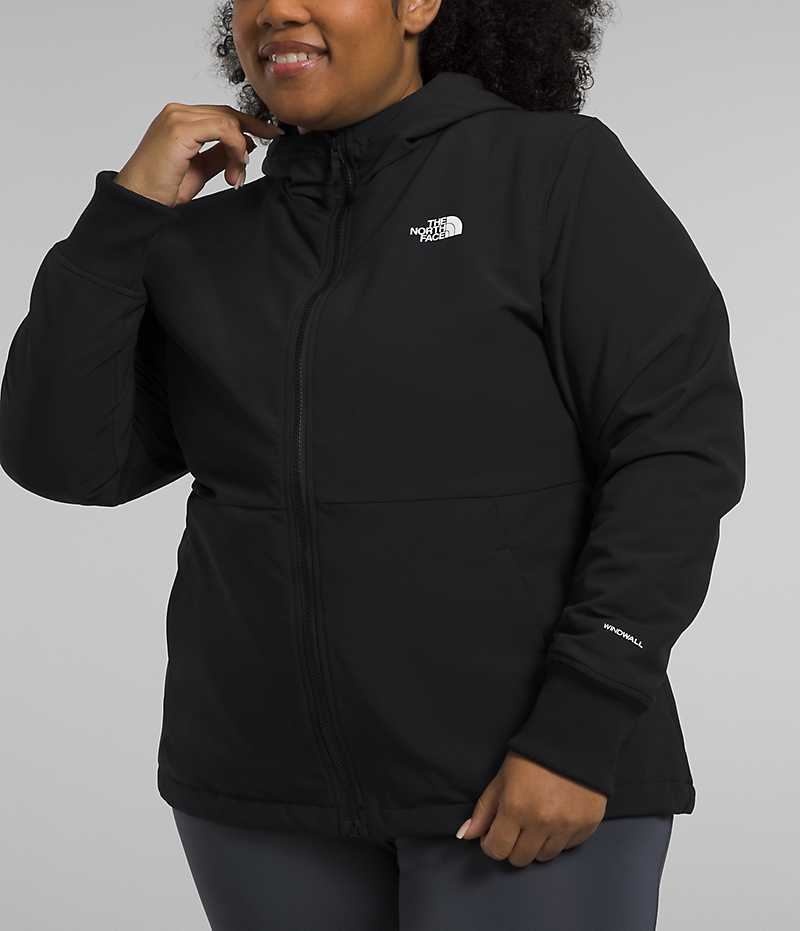 Veste Softshell The North Face Plus Shelbe Raschel Hoodie Femme Noir | FRANCE LOTCF