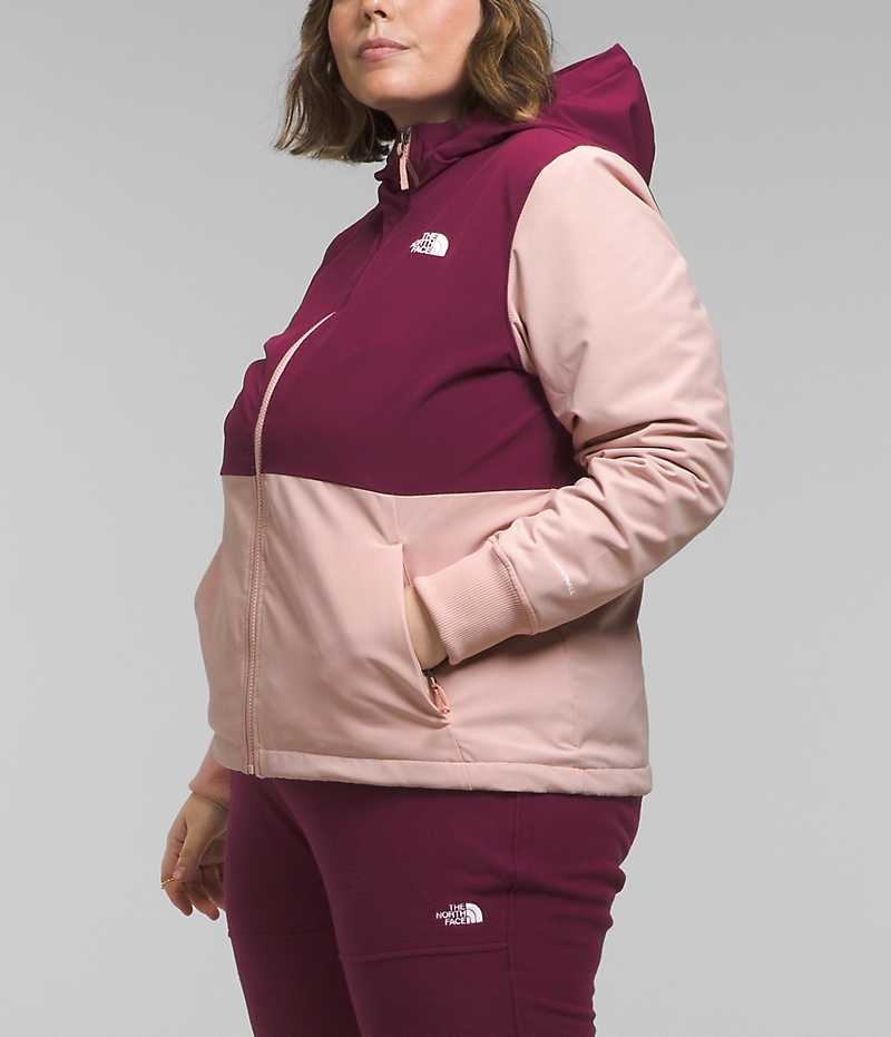 Veste Softshell The North Face Plus Shelbe Raschel Hoodie Femme Rose | FR YCIKT