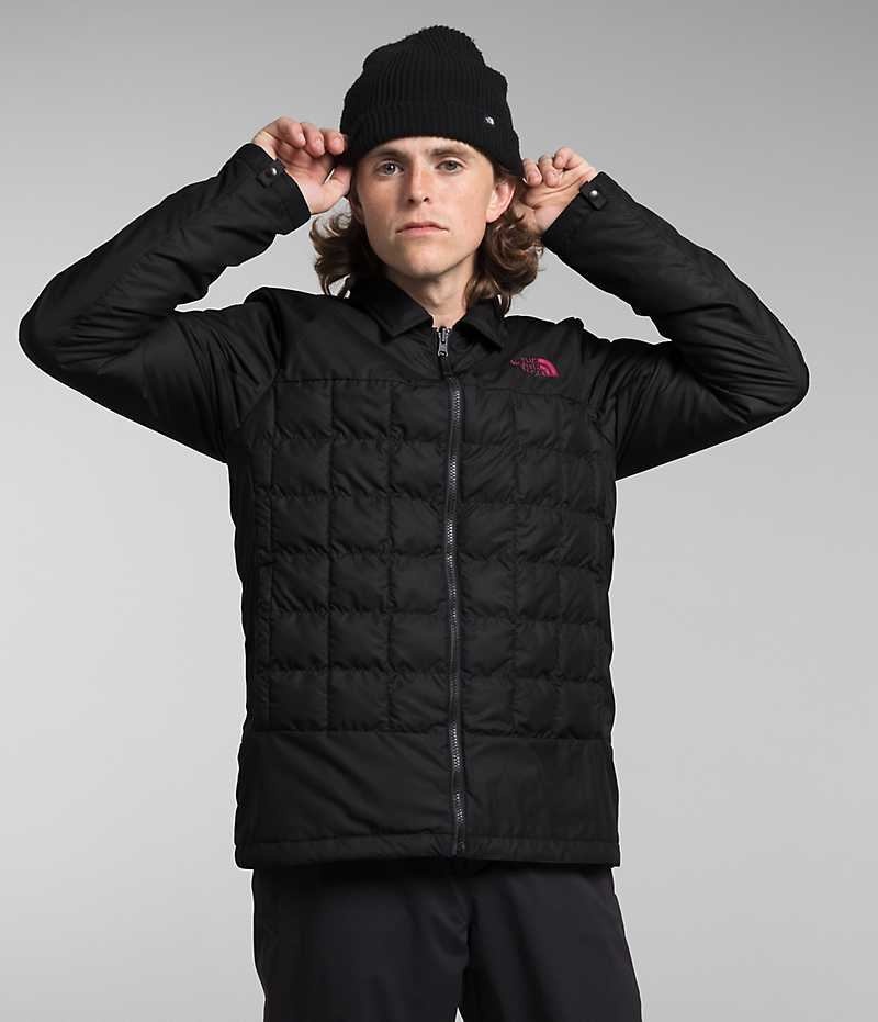 Veste À Capuche The North Face ThermoBall™ Eco Snow Triclimate® Homme Fushia Noir | FR IXPHA