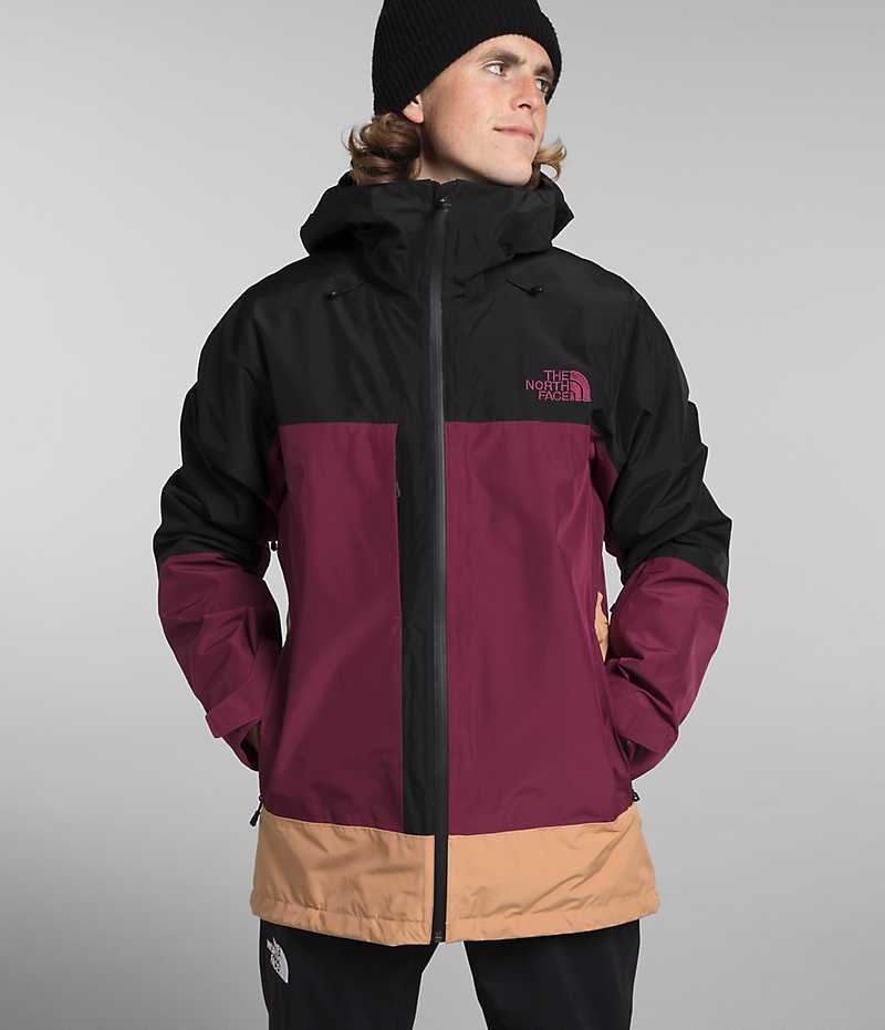 Veste À Capuche The North Face ThermoBall™ Eco Snow Triclimate® Homme Fushia Noir | FR IXPHA