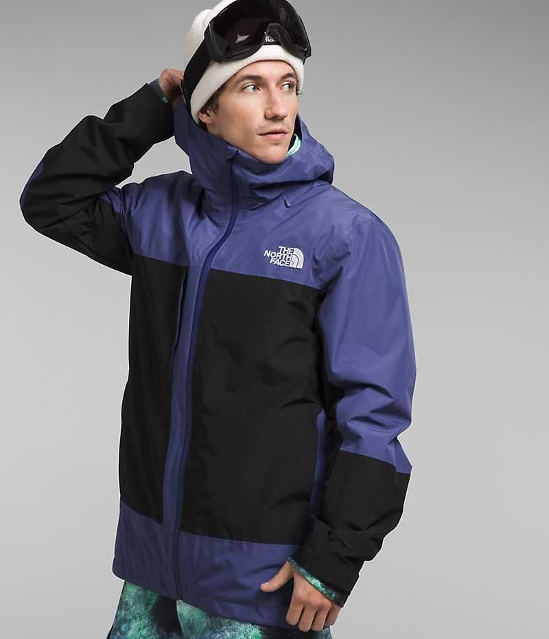 Veste À Capuche The North Face ThermoBall™ Eco Snow Triclimate® Homme Bleu Noir | PARIS SXJMR