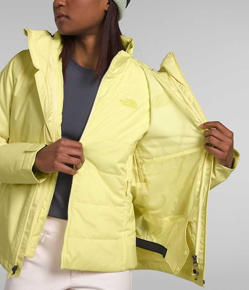 Vestes Isolées The North Face Clementine Triclimate® Femme Jaune | PARIS WKDCB