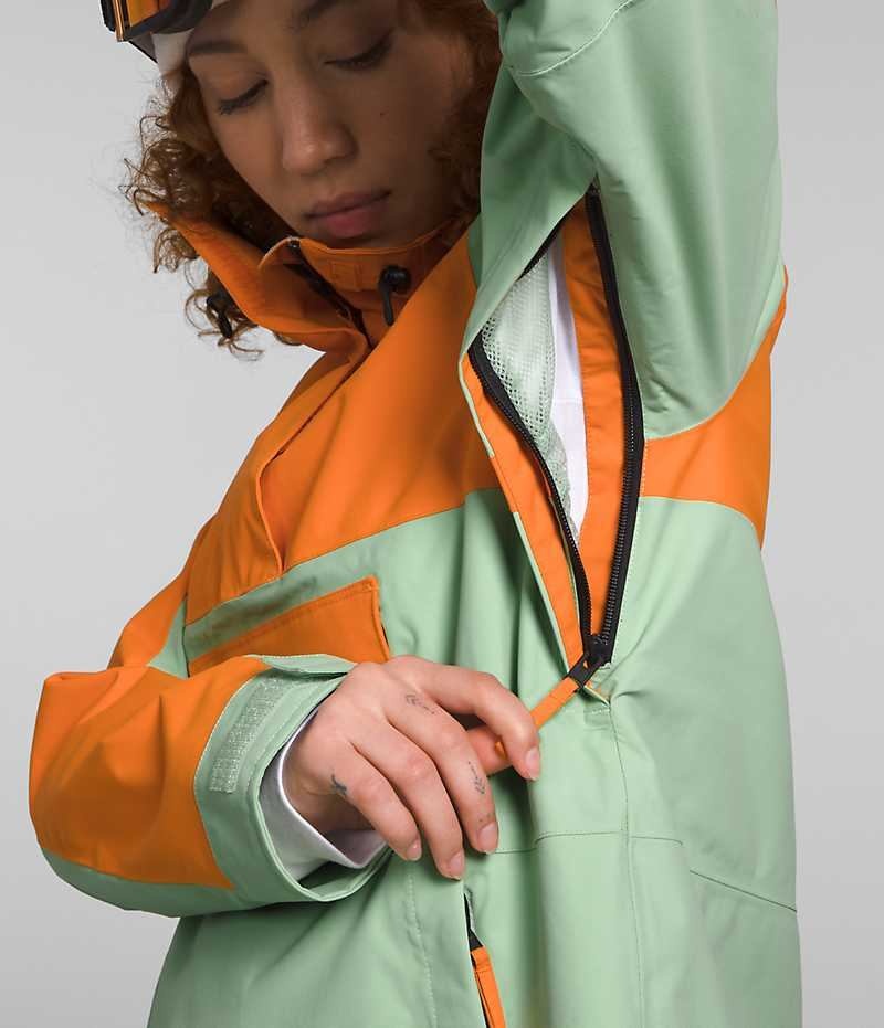 Vestes Isolées The North Face Driftview Anorak Femme Menthe Orange | FR RMVFE