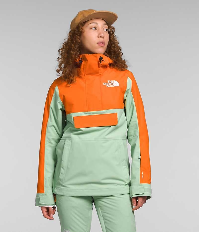 Vestes Isolées The North Face Driftview Anorak Femme Menthe Orange | FR RMVFE