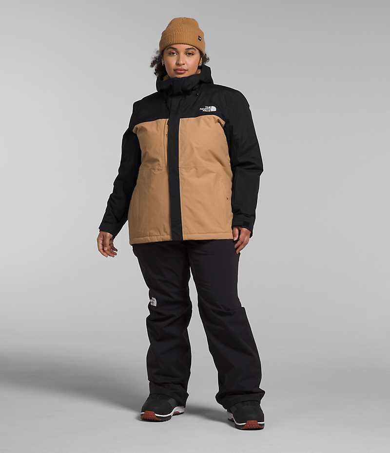 Vestes Isolées The North Face Plus Freedom Femme Kaki Noir | FRANCE EAKGX