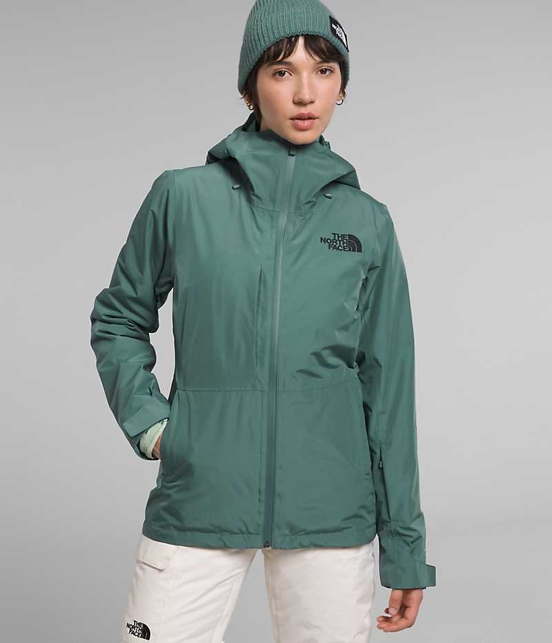 Vestes Isolées The North Face ThermoBall™ Eco Snow Triclimate® Femme Vert | PARIS QIPOA