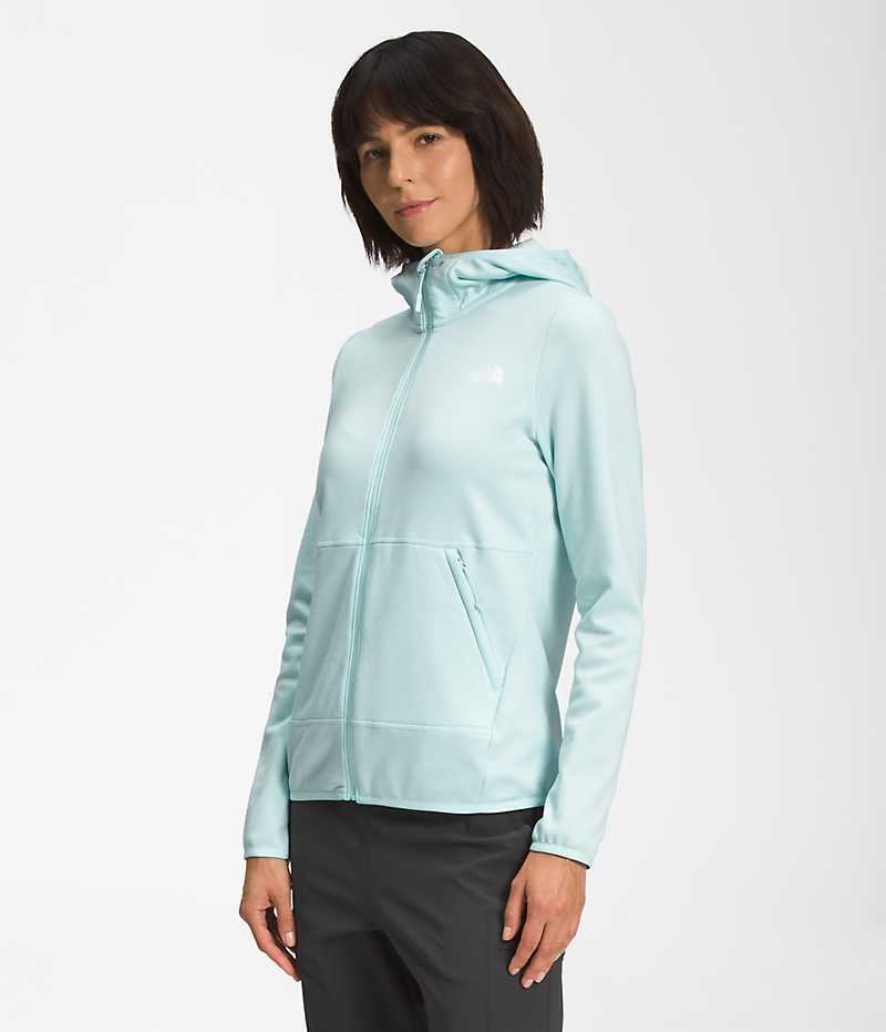 Vestes Polaires The North Face Canyonlands Hoodie Femme Bleu Clair | FR ZOTNS