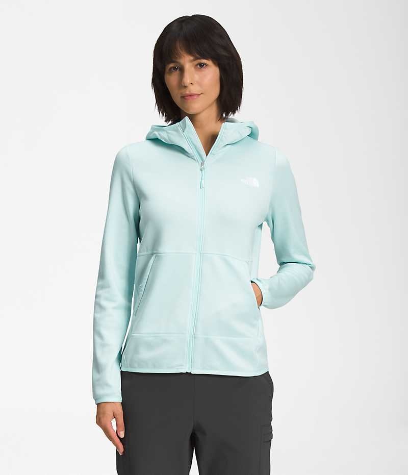 Vestes Polaires The North Face Canyonlands Hoodie Femme Bleu Clair | FR ZOTNS