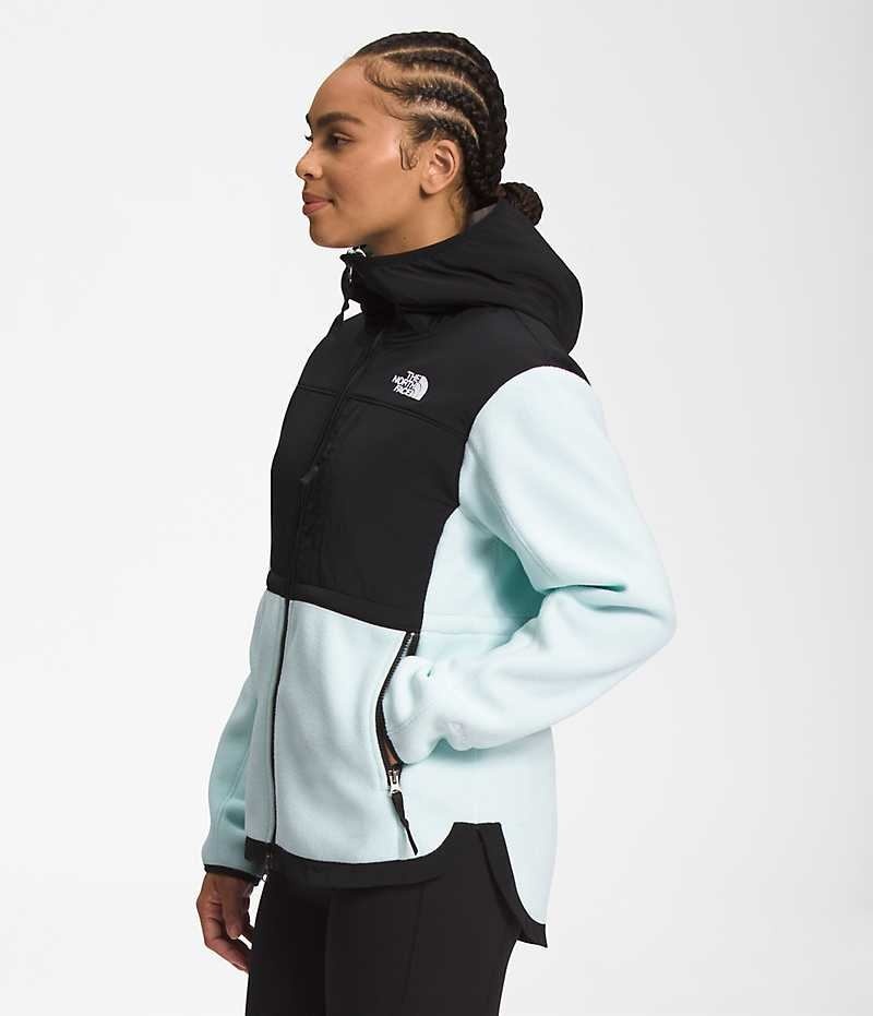 Vestes Polaires The North Face Denali Hoodie Femme Noir Turquoise | FR HPBJA