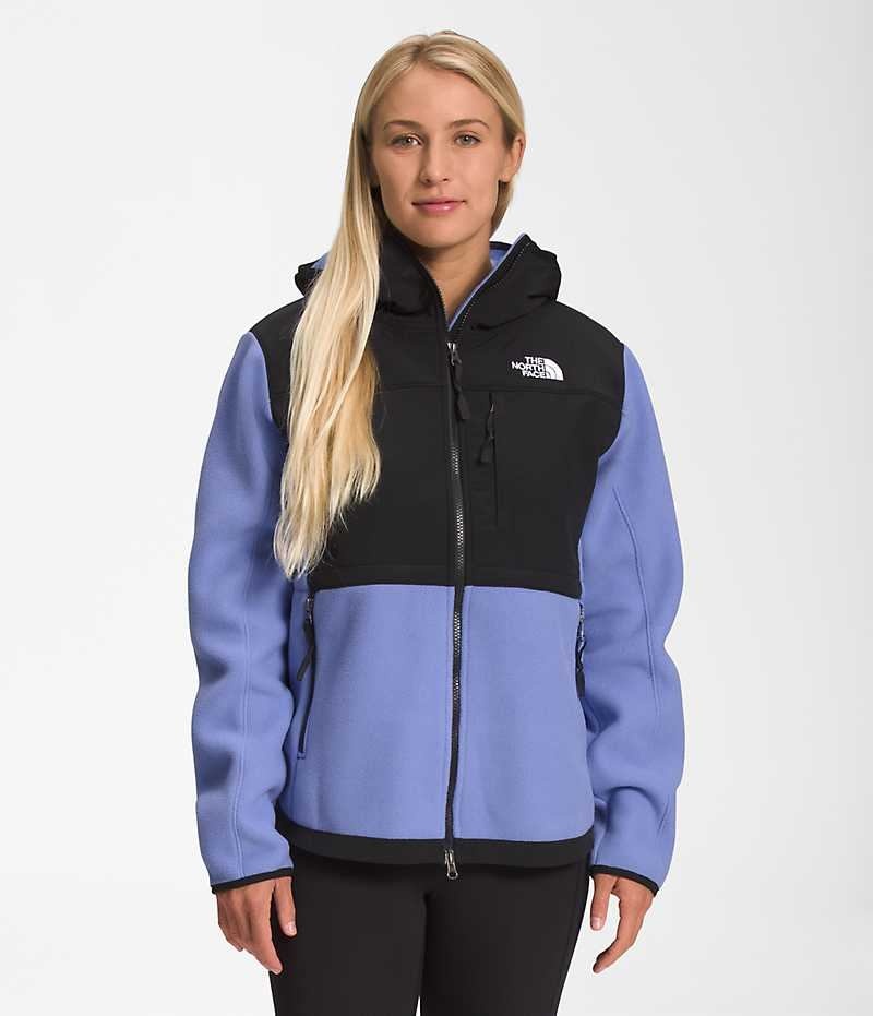 Vestes Polaires The North Face Denali Hoodie Femme Noir Bleu | FRANCE KHORZ