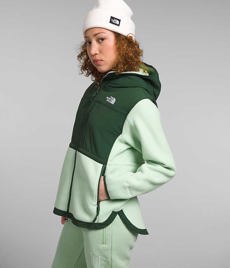 Vestes Polaires The North Face Denali Hoodie Femme Vert | FR GFJXW