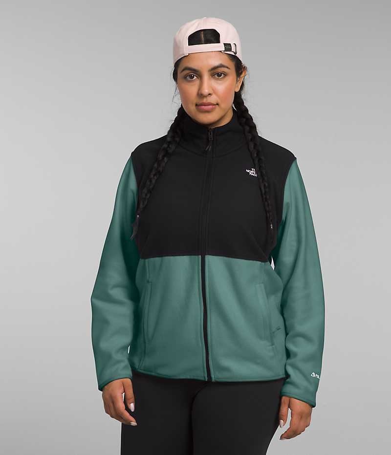 Vestes Polaires The North Face Plus Alpine Polartec® 100 Femme Noir Vert | PARIS PFGOT