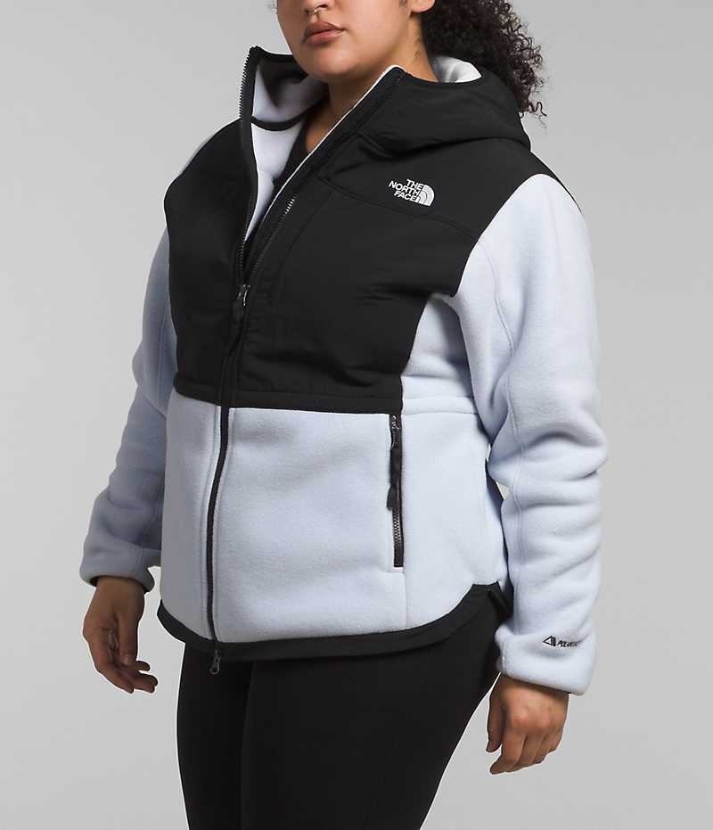 Vestes Polaires The North Face Plus Denali Hoodie Femme Noir Blanche | PARIS TUGMN