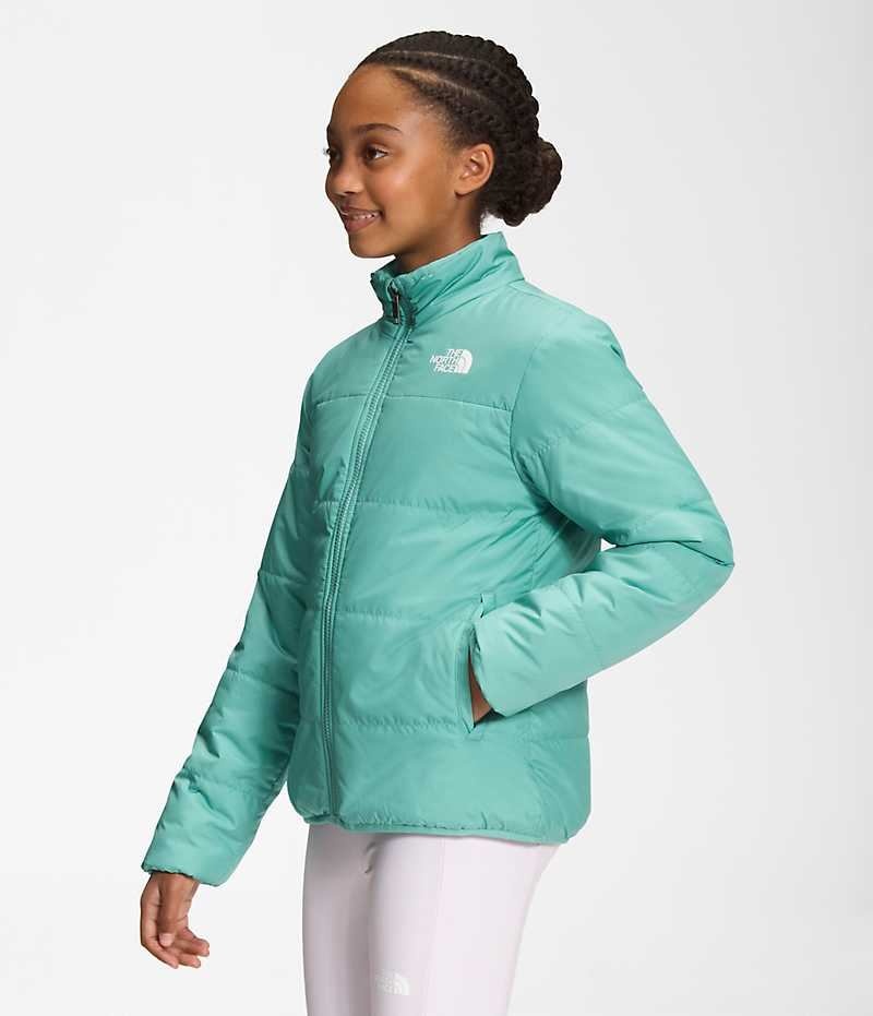 Vestes Polaires The North Face Reversible Mossbud Fille Turquoise | PARIS QCWGH