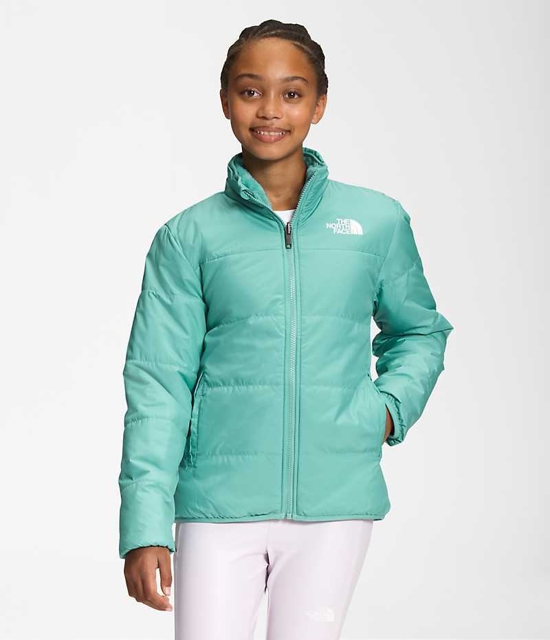 Vestes Polaires The North Face Reversible Mossbud Fille Turquoise | PARIS QCWGH