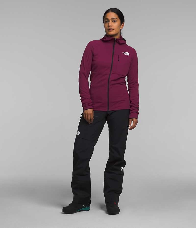 Vestes Polaires The North Face Summit Series FUTUREFLEECE™ Full-Zip Hoodie Femme Bordeaux | FR TBNDS