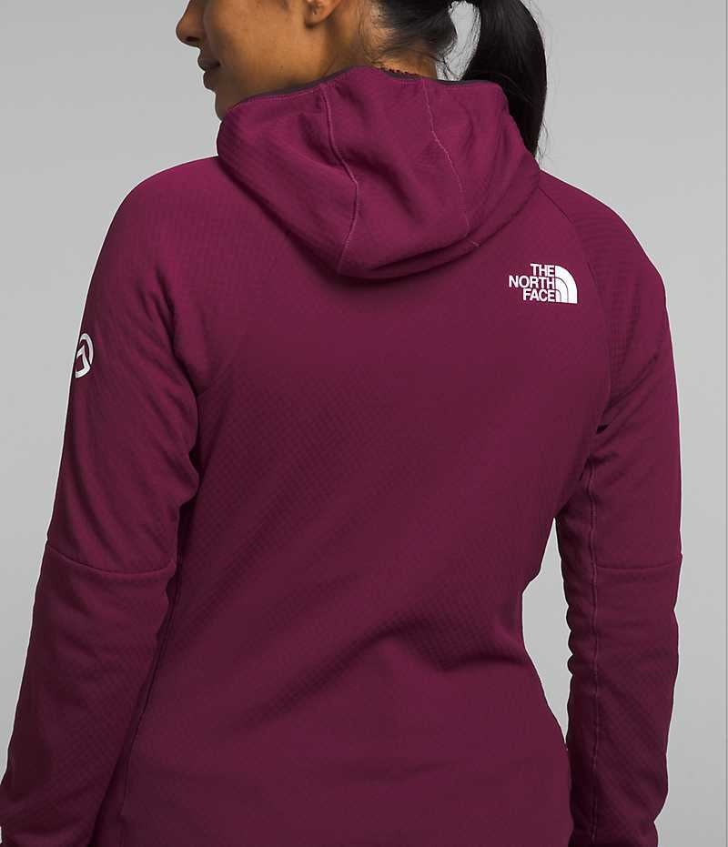 Vestes Polaires The North Face Summit Series FUTUREFLEECE™ Full-Zip Hoodie Femme Bordeaux | FR TBNDS