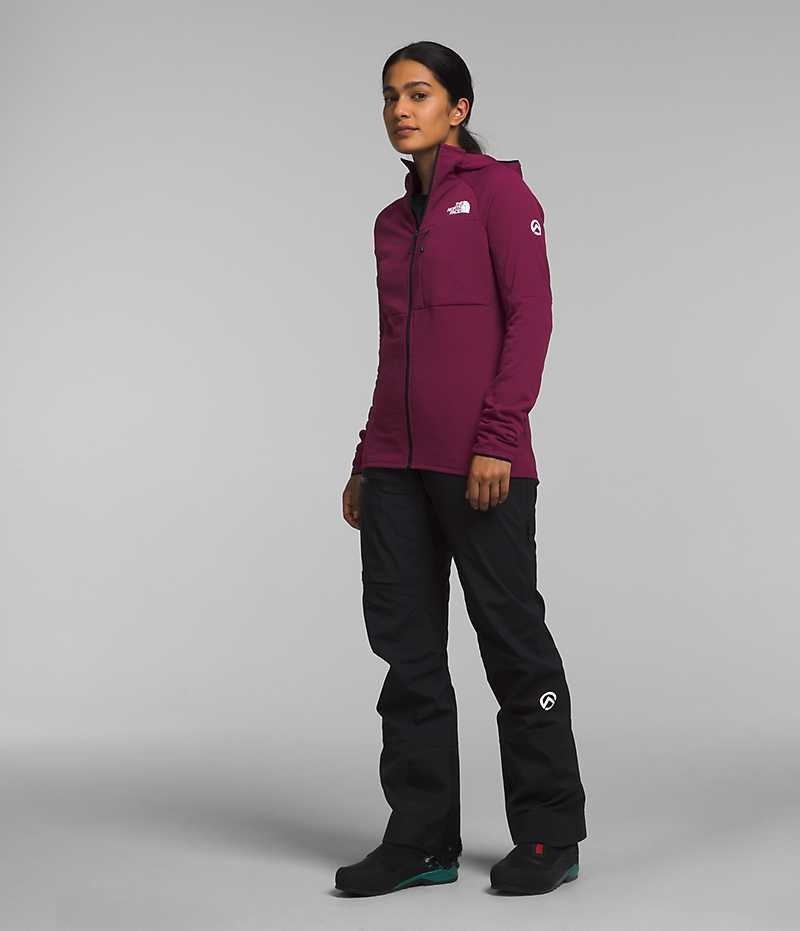 Vestes Polaires The North Face Summit Series FUTUREFLEECE™ Full-Zip Hoodie Femme Bordeaux | FR TBNDS