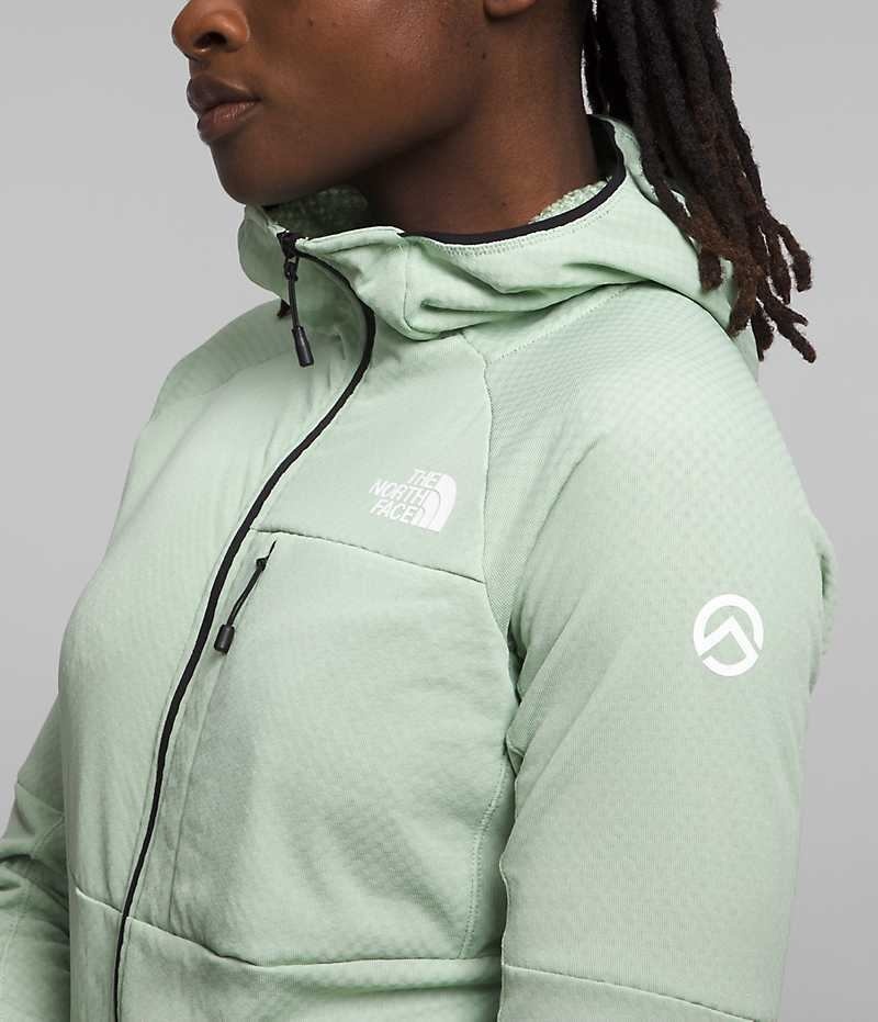 Vestes Polaires The North Face Summit Series FUTUREFLEECE™ Full-Zip Hoodie Femme Menthe | FRANCE QTCIB