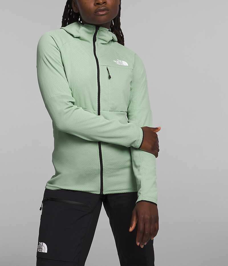 Vestes Polaires The North Face Summit Series FUTUREFLEECE™ Full-Zip Hoodie Femme Menthe | FRANCE QTCIB