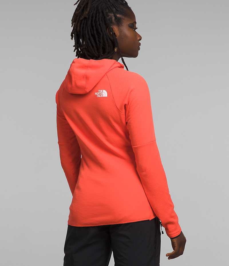 Vestes Polaires The North Face Summit Series FUTUREFLEECE™ Full-Zip Hoodie Femme Orange | PARIS QWLDK