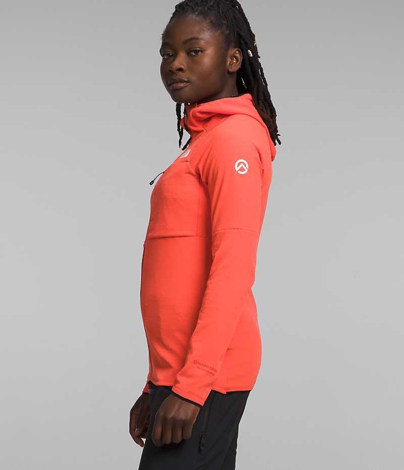 Vestes Polaires The North Face Summit Series FUTUREFLEECE™ Full-Zip Hoodie Femme Orange | PARIS QWLDK