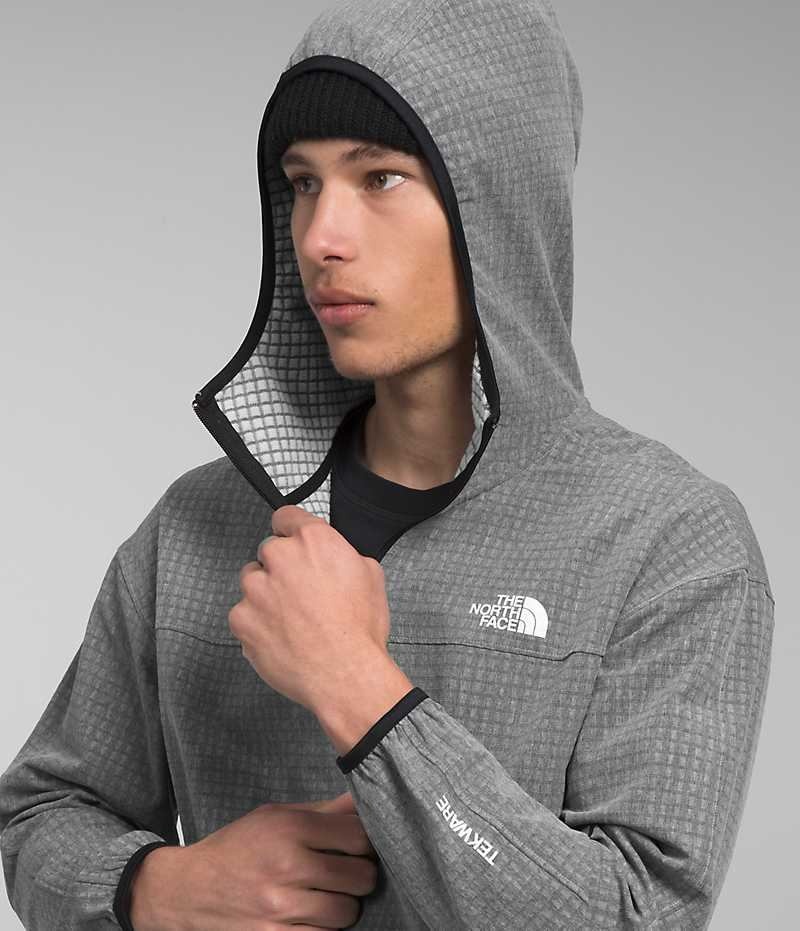 Vestes Polaires The North Face Tekware™ Grid Hoodie Homme Grise | FRANCE SWERT